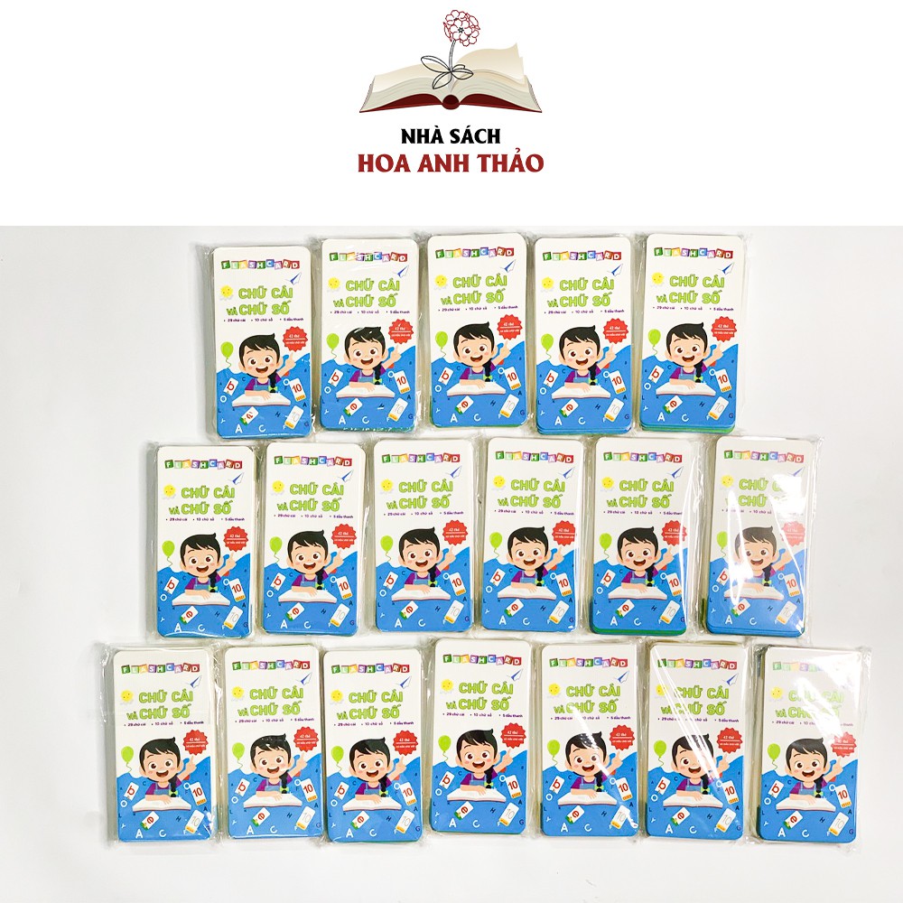 Thẻ Flashcard Việt Hà Chữ cái và chữ số 42 thẻ cho bé học Tiếng Việt