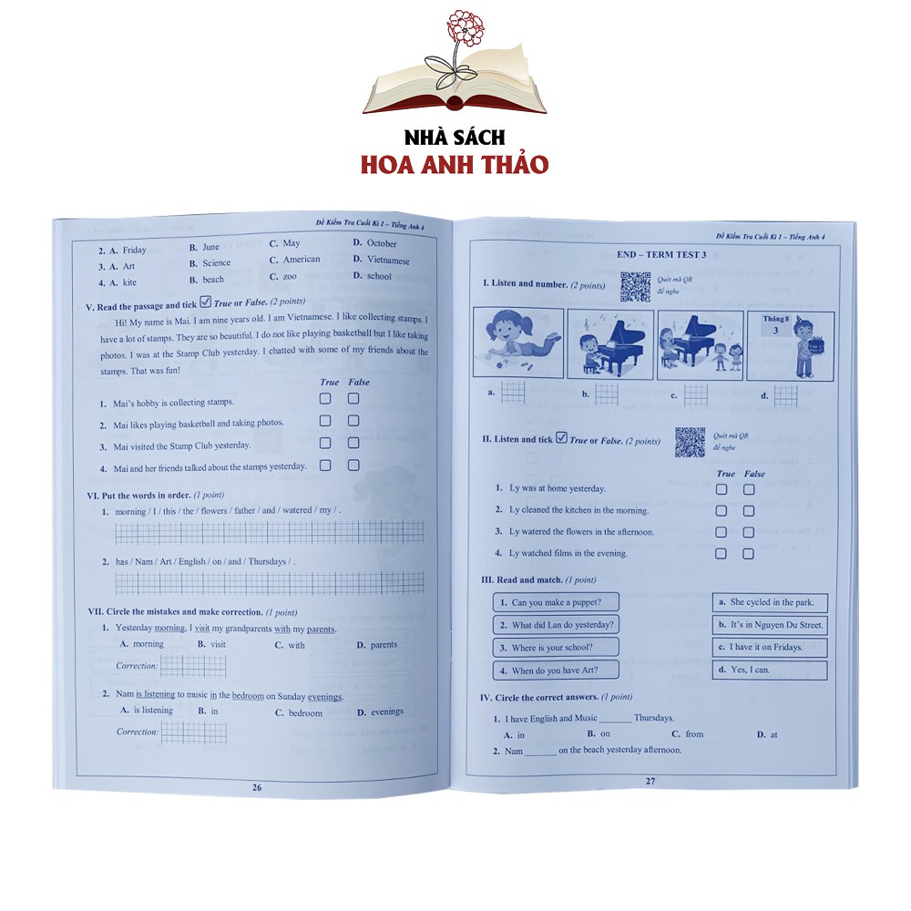 Sách - Bài tập tuần và đề kiểm tra Tiếng Anh 4 học kỳ 1