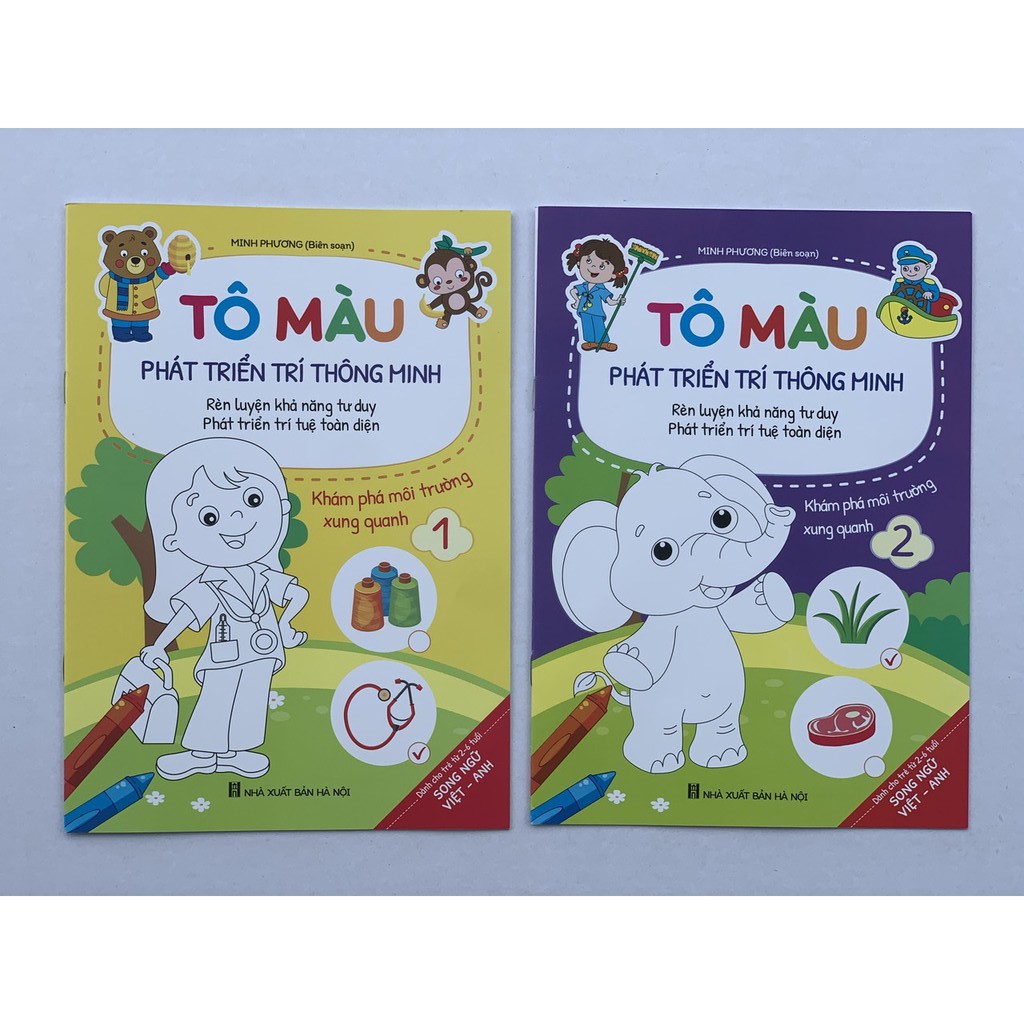 Sách - Tô màu bé tô màu song ngữ Anh Việt phát triển trí thông minh
