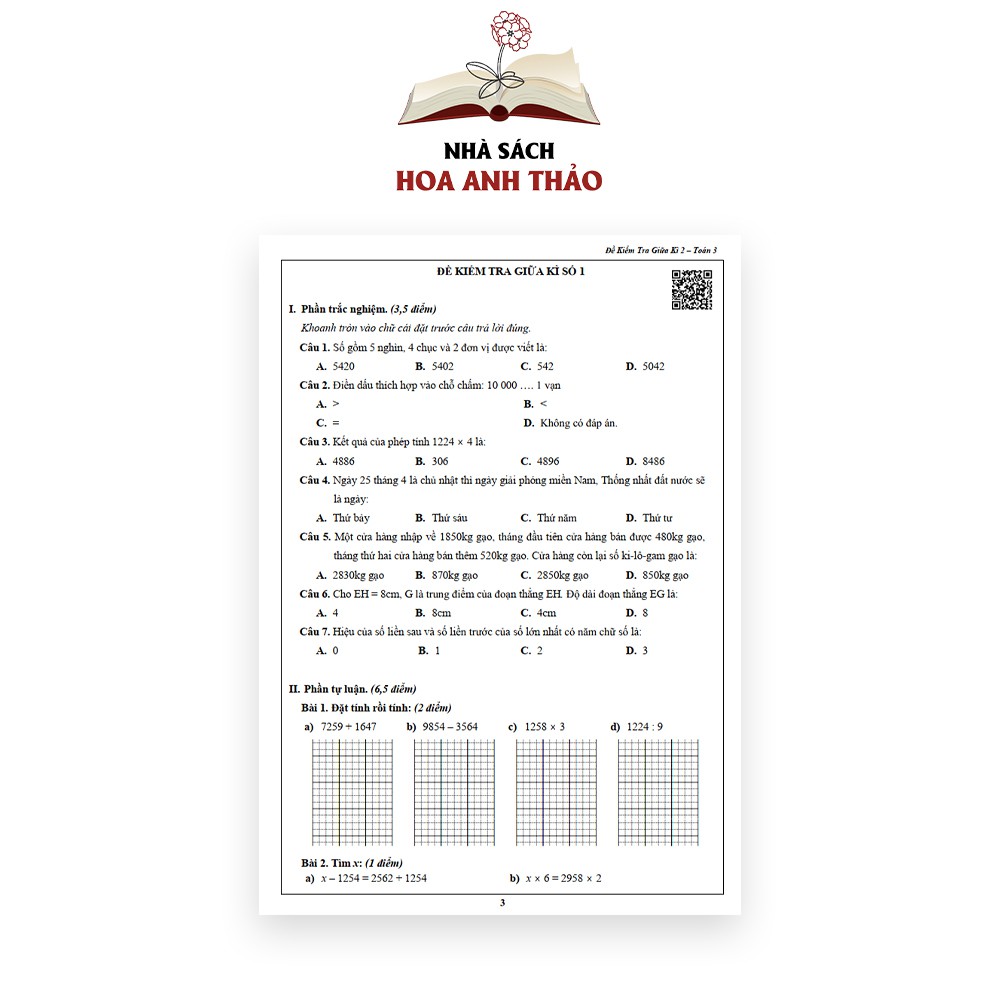Sách - Đề kiểm tra Toán và Tiếng Việt lớp 3 học kỳ 2