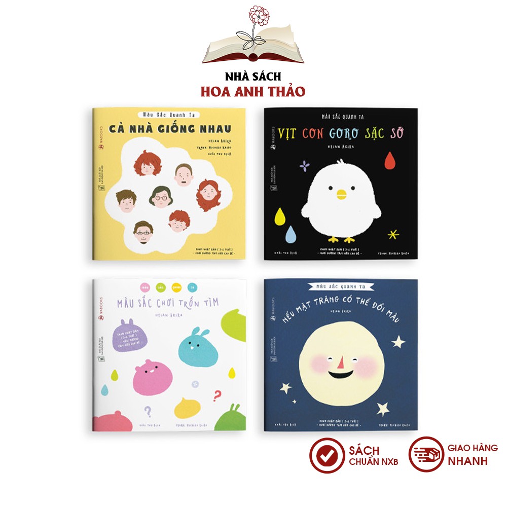Sách Ehon Nhật Bản - Màu sắc quanh ta cho bé 3-6 tuổi (Combo 4 cuốn)