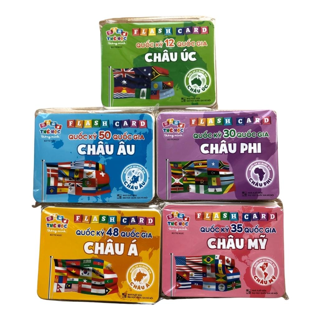 Bộ Thẻ Học Song Ngữ Quốc Kỳ Các Quốc Gia Trên Thế Giới Việt Hà