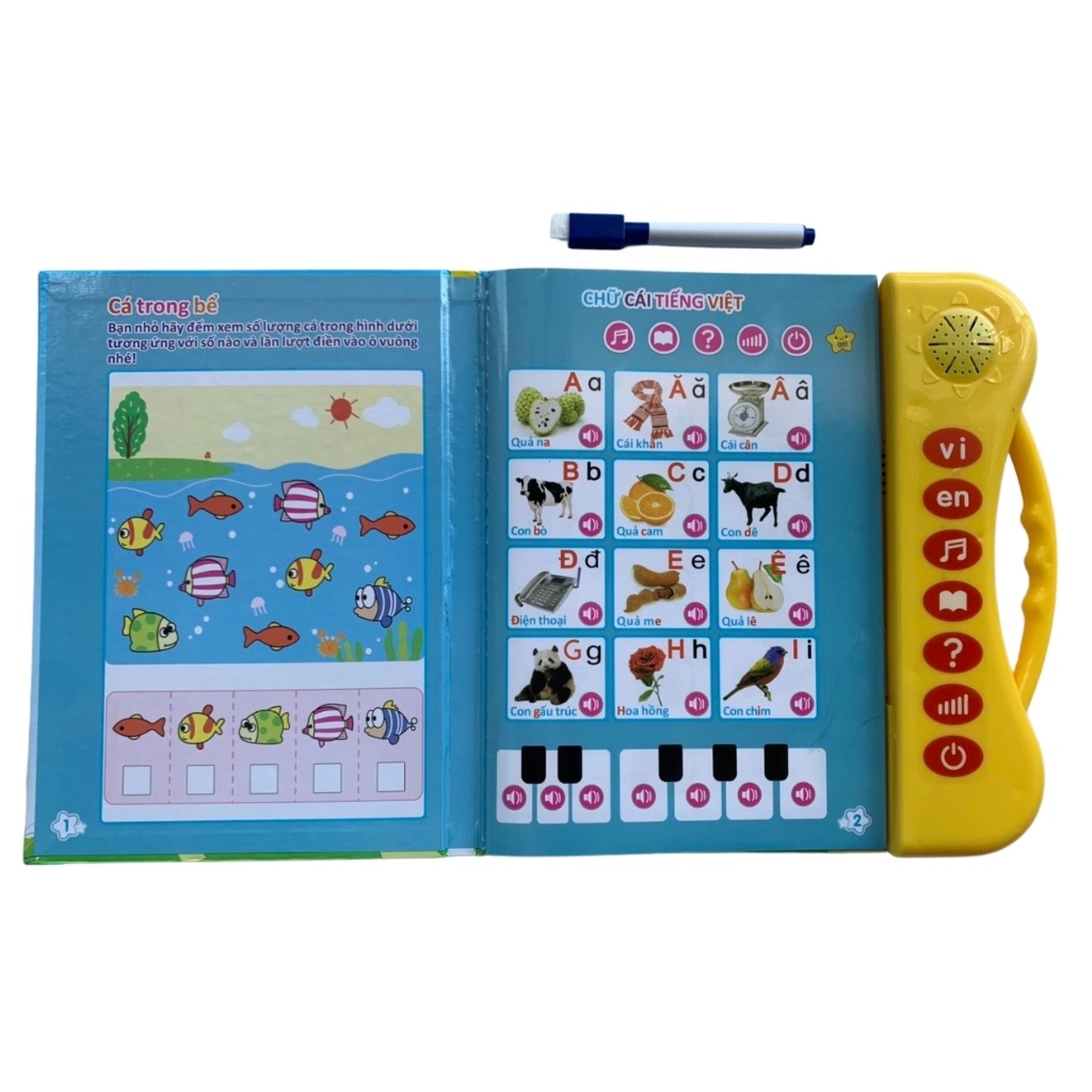 [Phiên Bản Mới 2021] Sách Nói Điện Tử Song Ngữ Anh- Việt - Cho Bé Từ 1- 7 Tuổi
