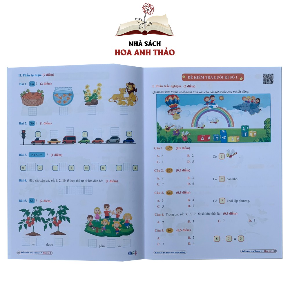Sách - Bài tập tuần và Đề kiểm tra toán và tiếng việt lớp 1 học kỳ 1 Kết nối tri thức với cuộc sống