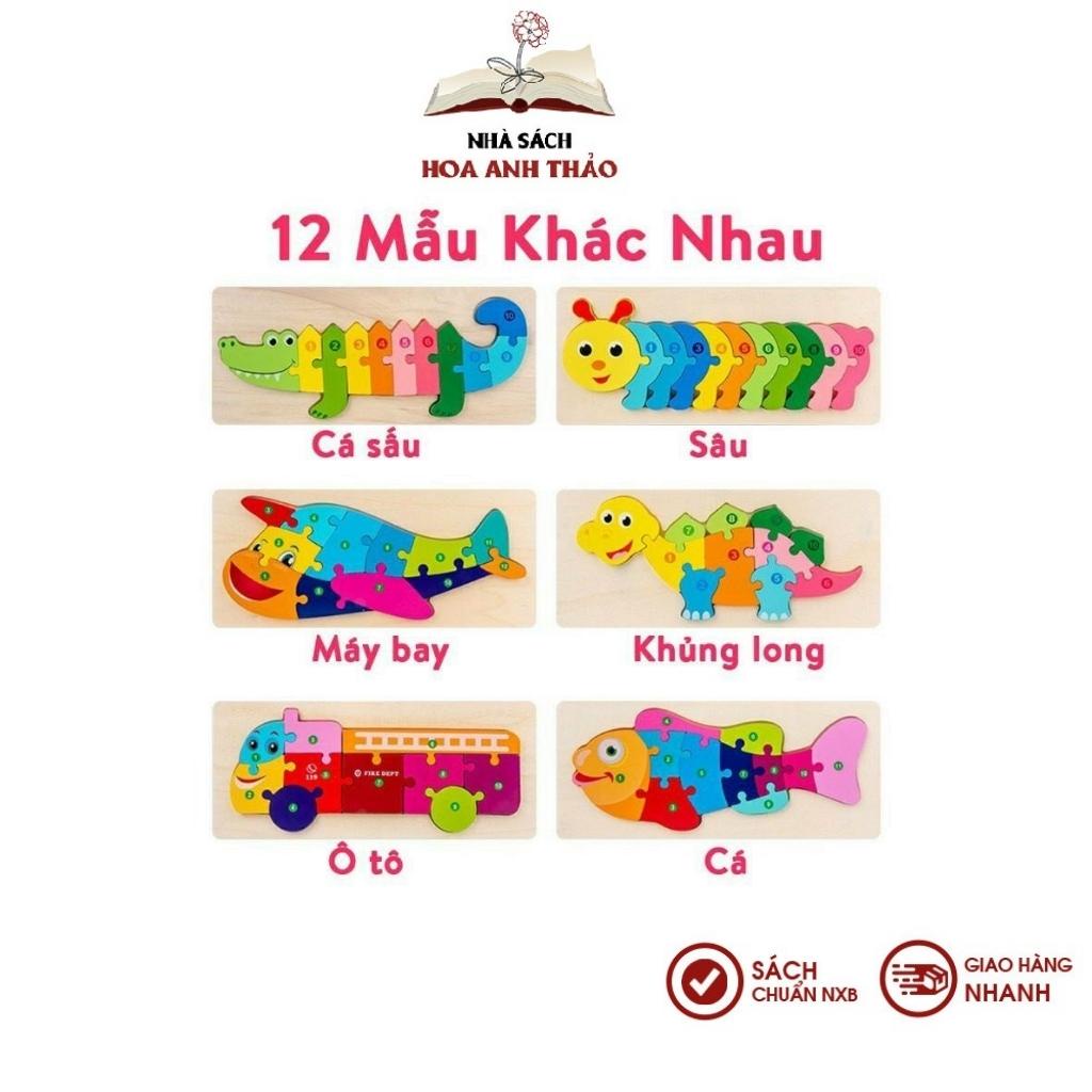 Đồ chơi tranh ghép nối 10 số - ghép tương ứng số 1-10 cho bé