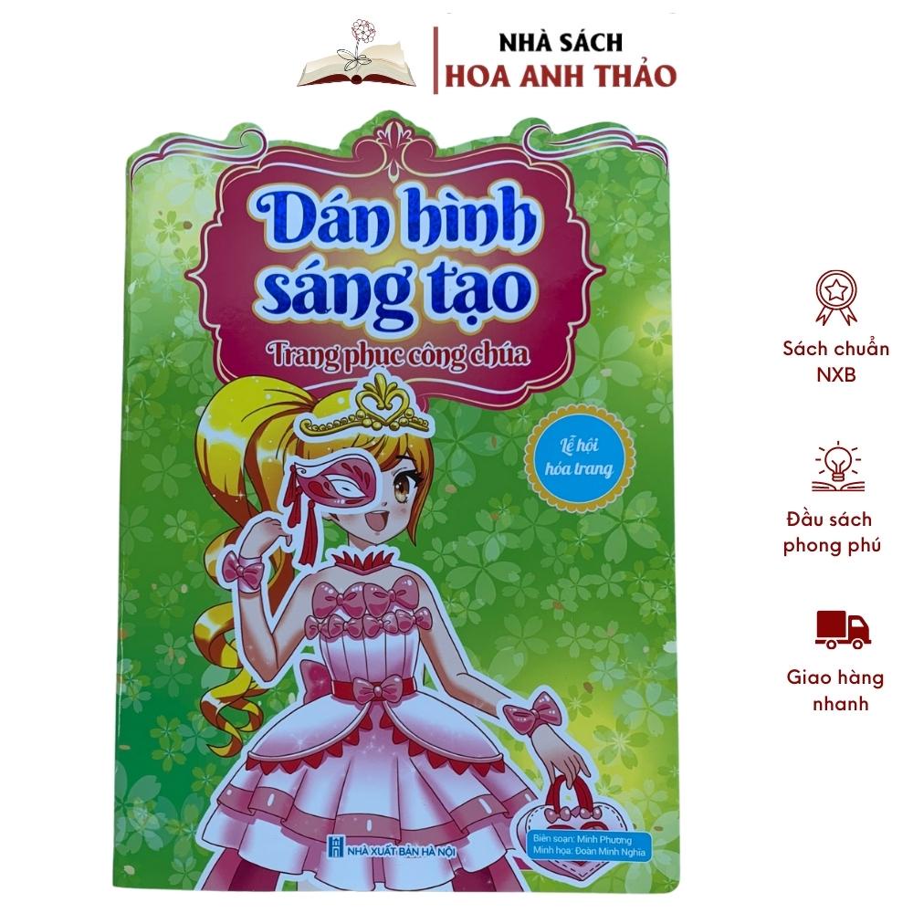 Sách Dán Hình Sáng Tạo Trang Phục Công Chúa Cho Bé Gái
