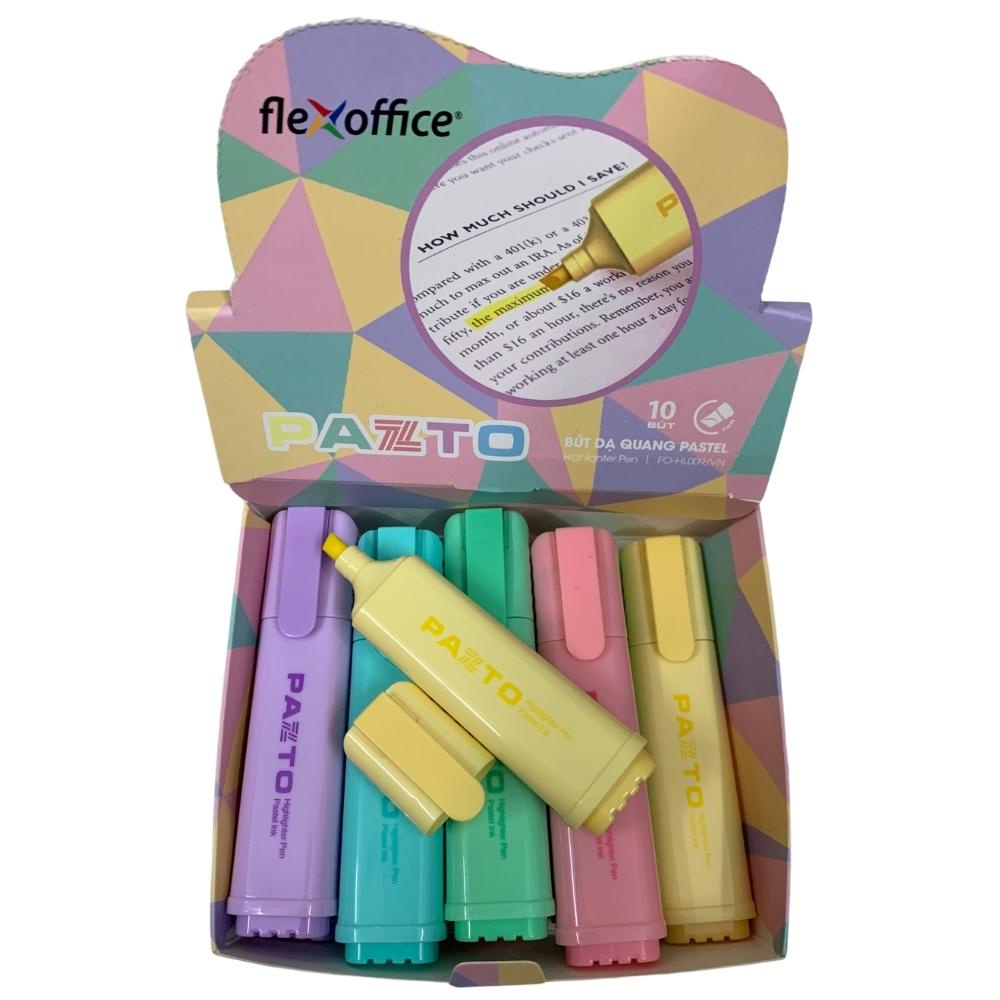Bút dạ quang màu Pastel nét to Pazto F0-Hl009