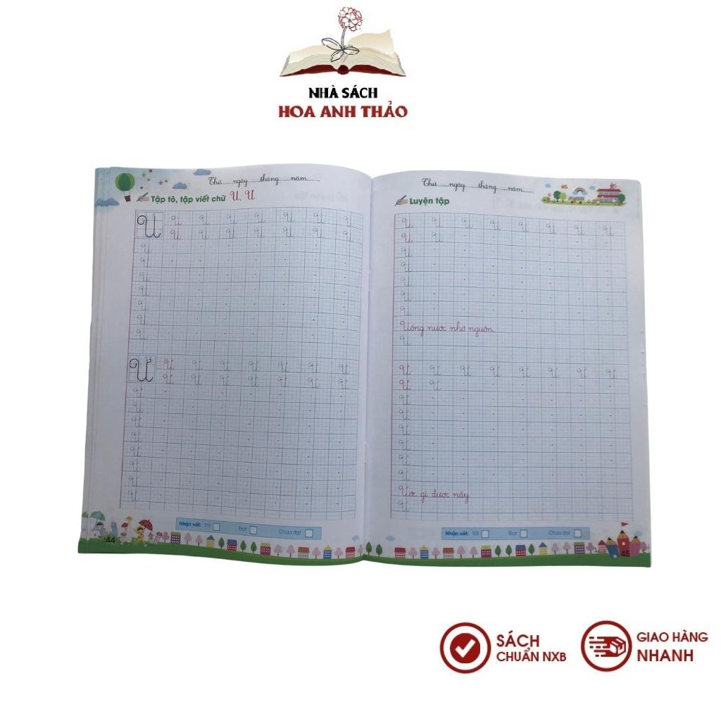 Sách Vở thực hành Luyện viết Chữ thường Chữ hoa: Cỡ chữ nhỏ theo nhóm