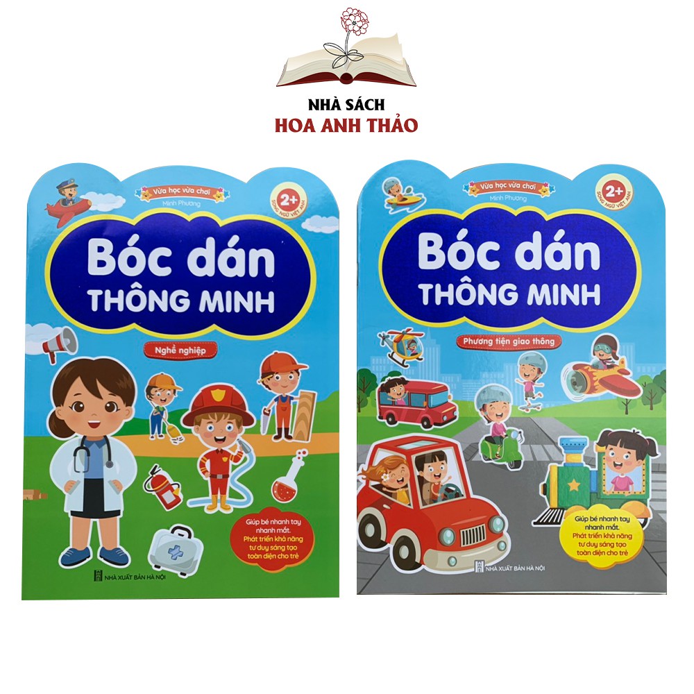 Sách Bóc dán thông minh song ngữ Việt Anh dành cho trẻ từ 2-6 tuổi