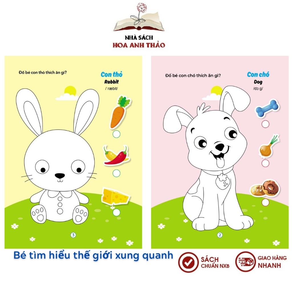 Sách - Tô màu bé tô màu song ngữ Anh Việt phát triển trí thông minh