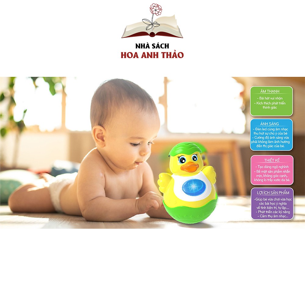 Đồ chơi lật đật hình vịt Antona có âm thanh và đèn thông minh