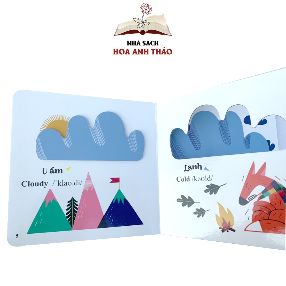 Sách - Đục trổ thông minh Những từ vựng đầu đời của bé song ngữ Việt Anh cho bé dưới 6 tuổi