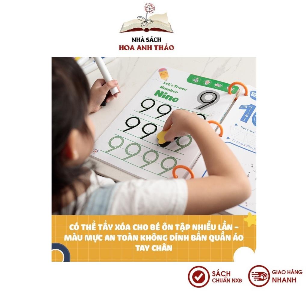 Sách vẽ thông minh cho bé xóa được, học liệu giáo dục sớm thương hiệu Lalala Baby 68 Trang
