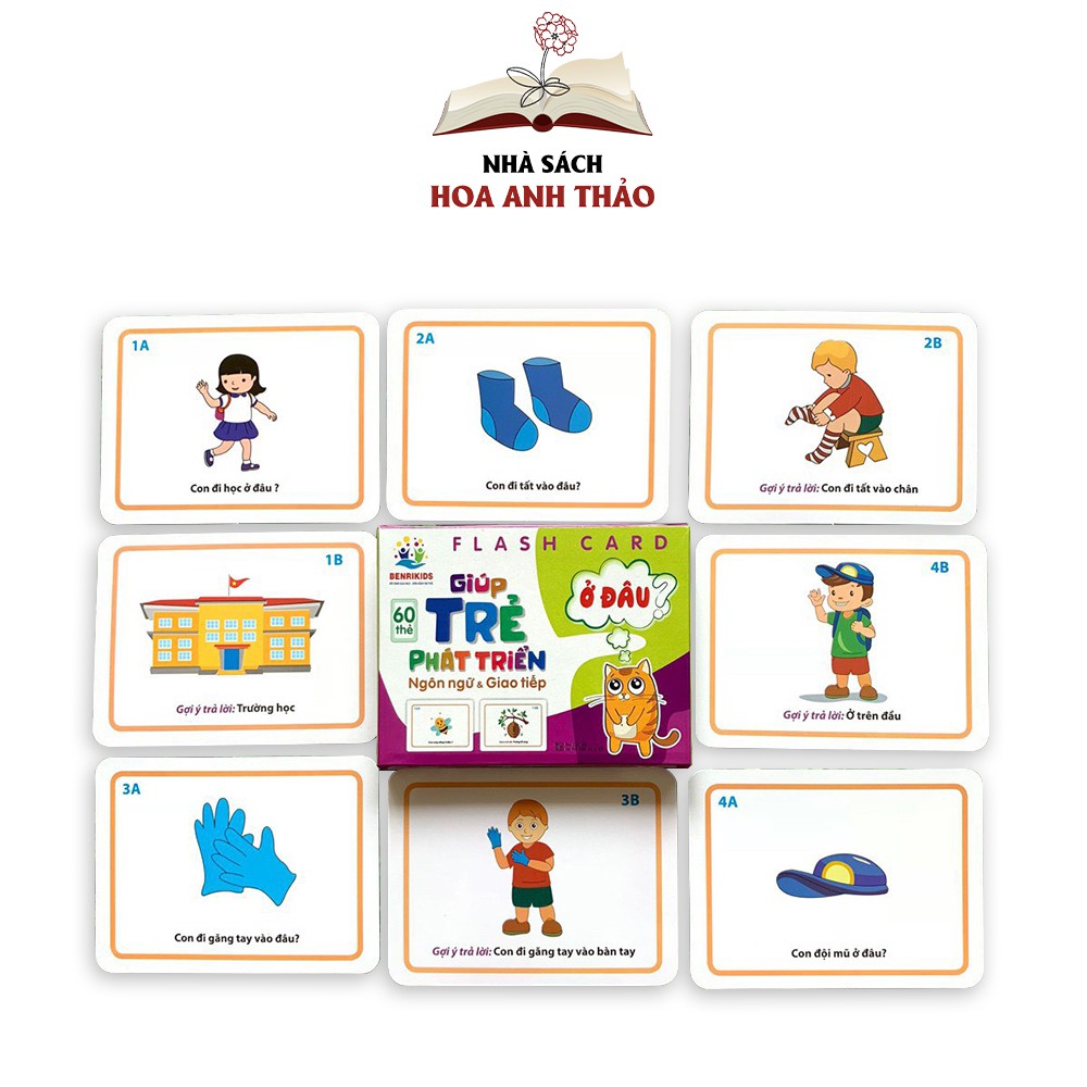 Bộ thẻ Flashcard 300 câu hỏi và trả lời Việt Hà giúp trẻ phát triển ngôn ngữ và giao tiếp