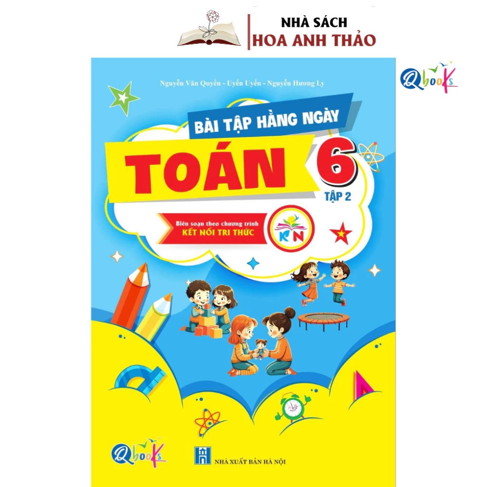 Combo 2 quyển Bài tập hàng ngày toán lớp 6 tập 1, tập 2 kết nối tri thức.
