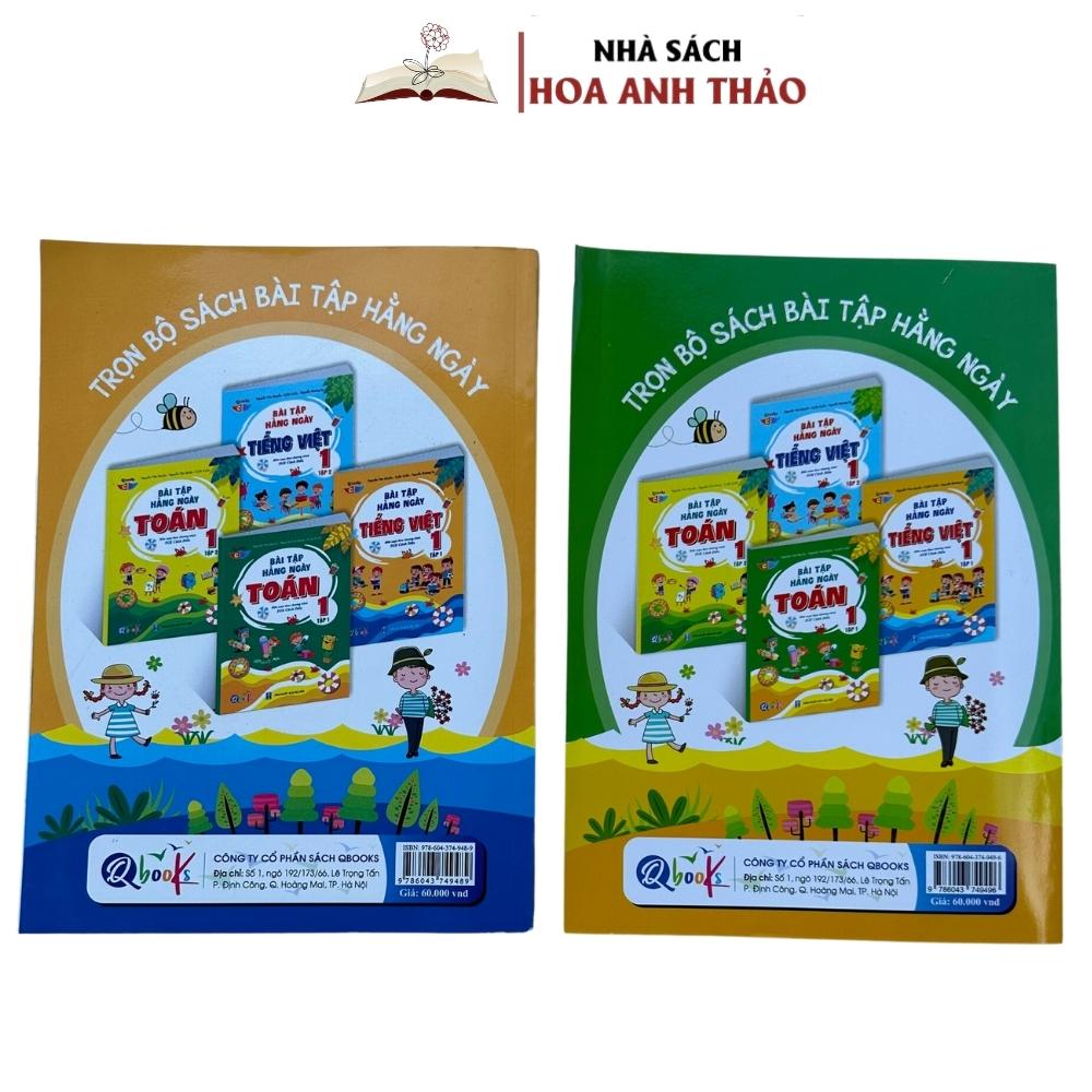 Combo 2 Sách - Combo Bài Tập Hằng Ngày Toán, Tiếng Việt Lớp 1 Tập 1i ( Cánh Diều )