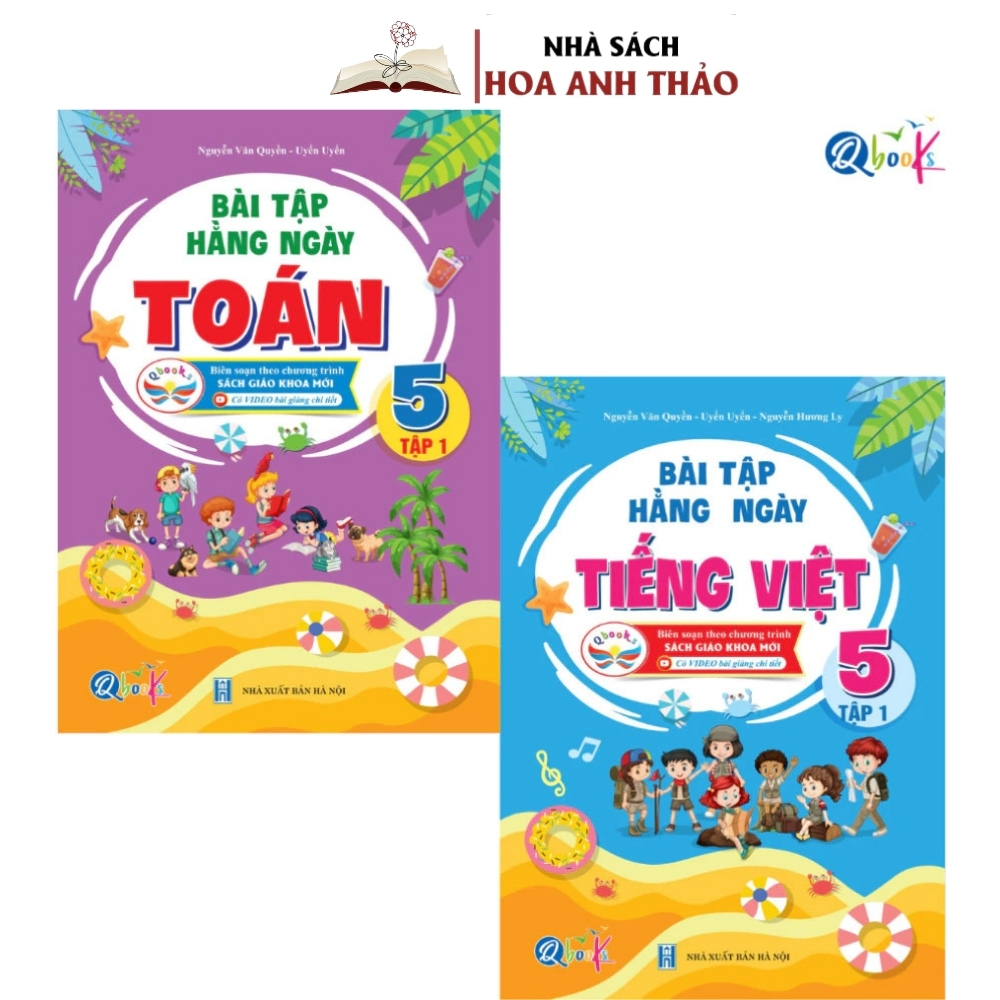 Combo Bộ 2 Quyển BTHN Toán và Tiếng Việt lớp 5 kì 1 - Cánh Diều