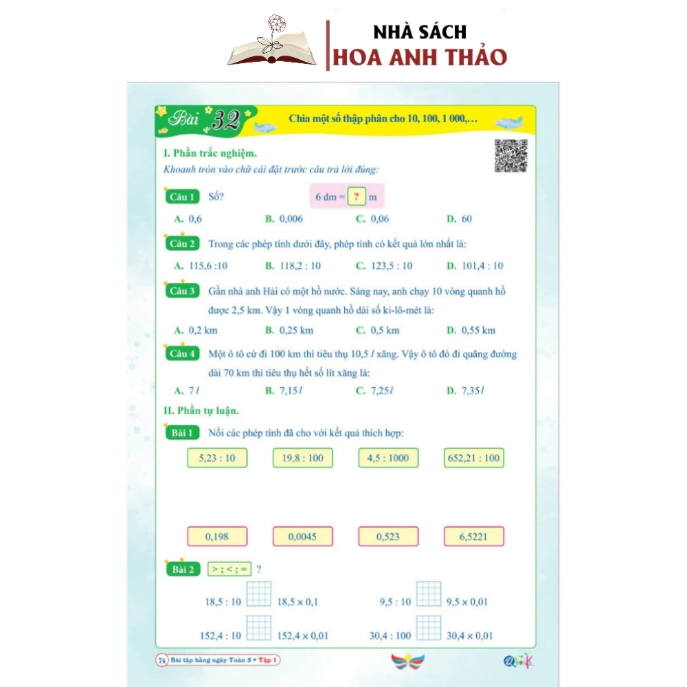 Combo Bộ 2 Quyển BTHN Toán và Tiếng Việt lớp 5 kì 1 - Cánh Diều
