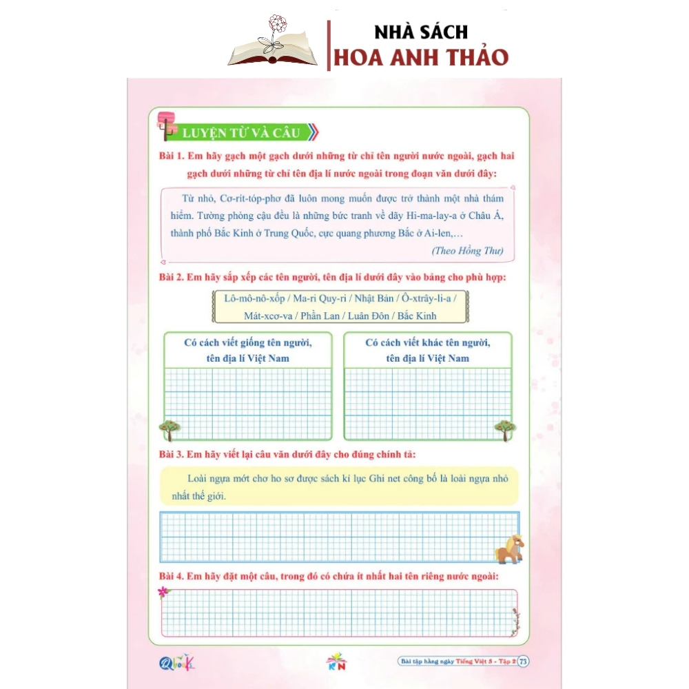 Combo 2 Cuốn Bài Tập Hàng Ngày Toán Và Tiếng Việt Lớp 5 tập 2 - Kết Nối Tri Thức