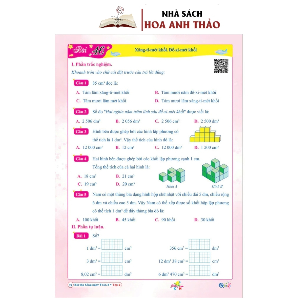 Combo 2 Cuốn Bài Tập Hàng Ngày Toán Và Tiếng Việt Lớp 5 tập 2 - Kết Nối Tri Thức