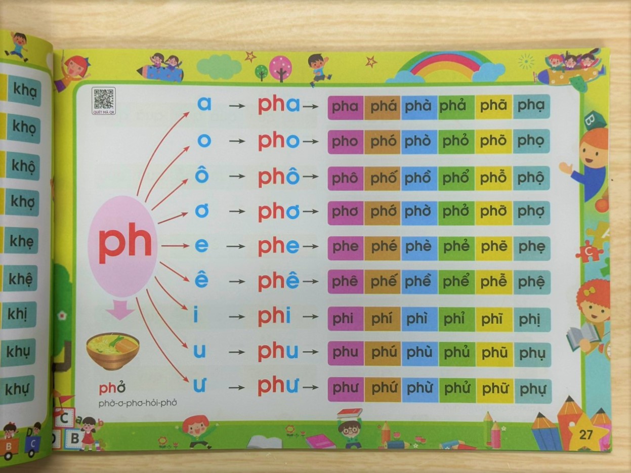 Combo Tập đánh vần tiếng việt phiên bản mới 2025 kèm bộ 42 thẻ chữ cái chữ ghép