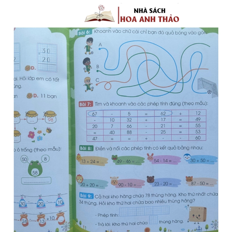 Combo 2 quyển Vở ô li bài tập tăng cường toán và tiếng việt tăng cường lớp 1 tập 2 - Kết nối tri thức