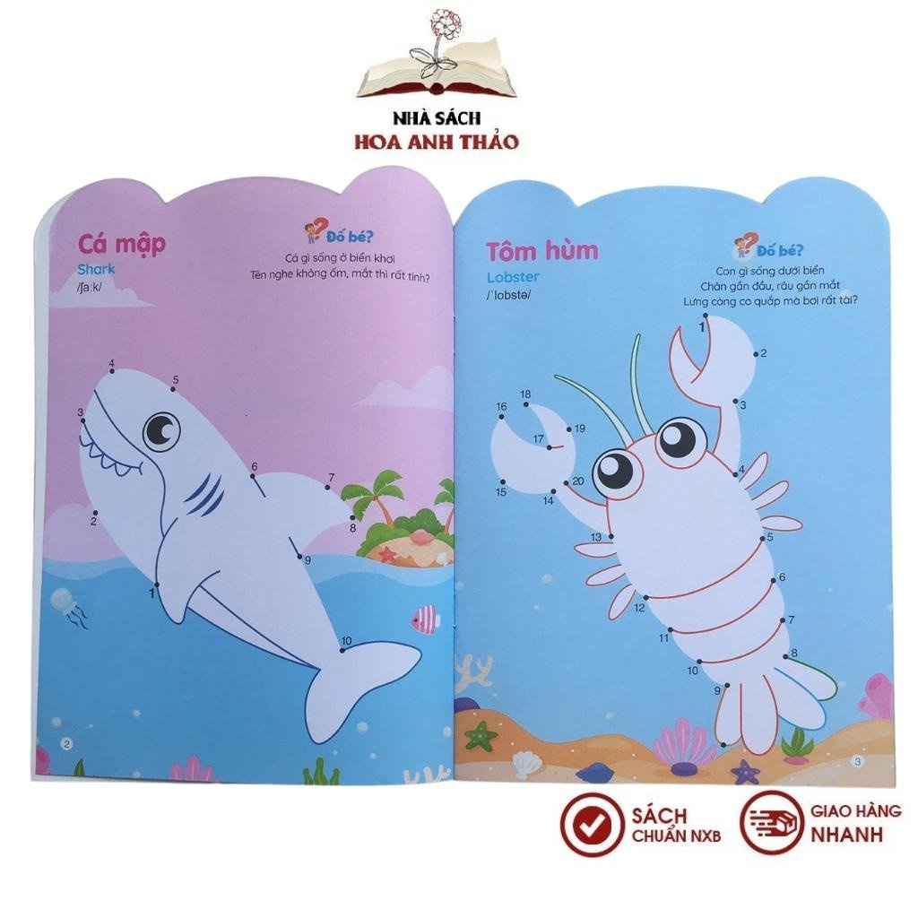 Sách - Tô Màu Nối Số - Giải Đố Thông Minh dành cho trẻ từ 2-6 tuổi (Bộ 6 cuốn)