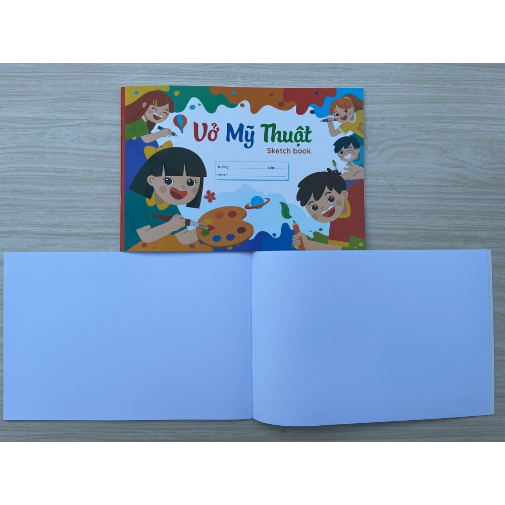 Vở Vẽ Mỹ Thuật Khổ A4 Định Lượng 100gsm, 40 Trang Cả Bìa