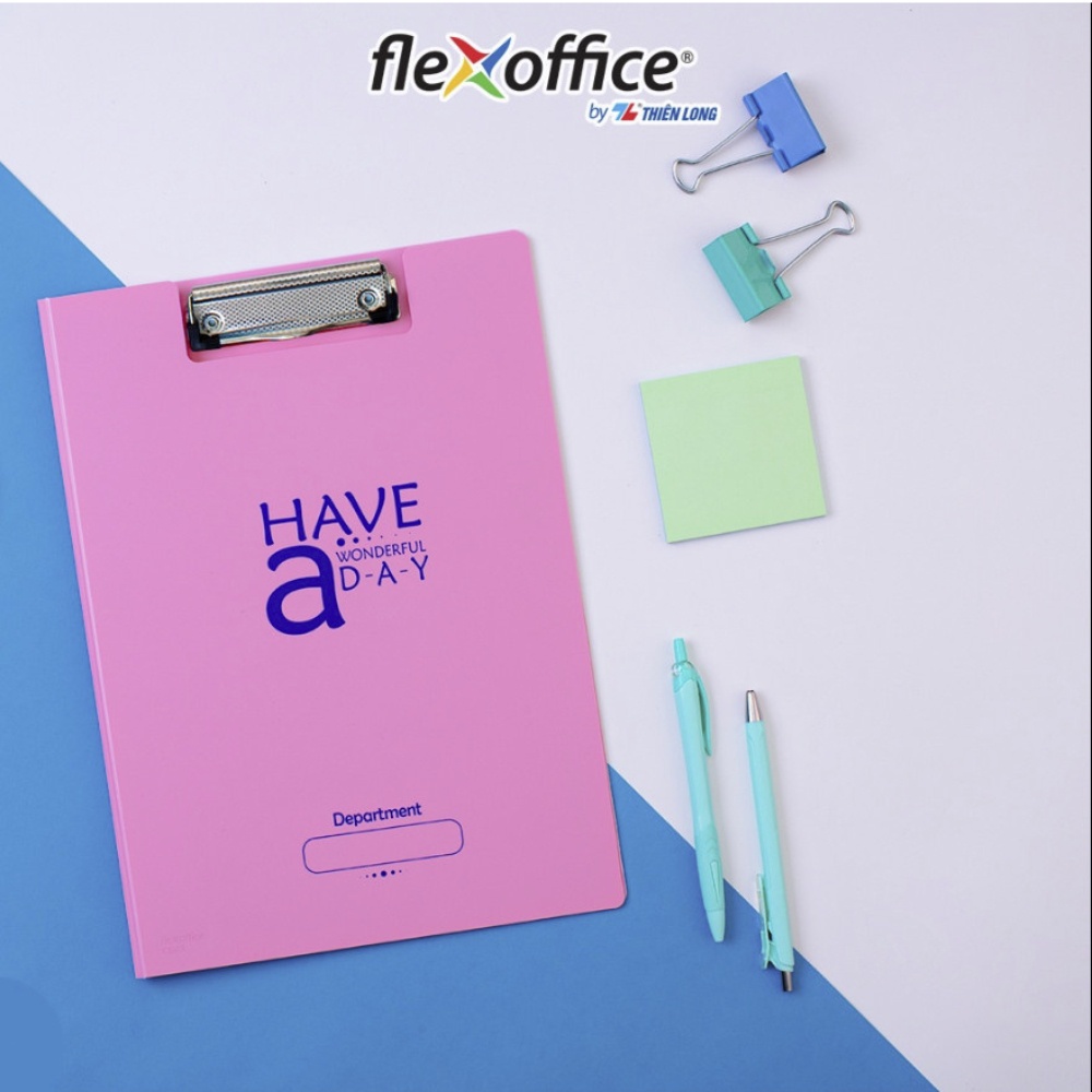 Bìa Trình Ký Kép Màu Pastel Nhựa PP Thiên Long Flexoffice FO-CB03
