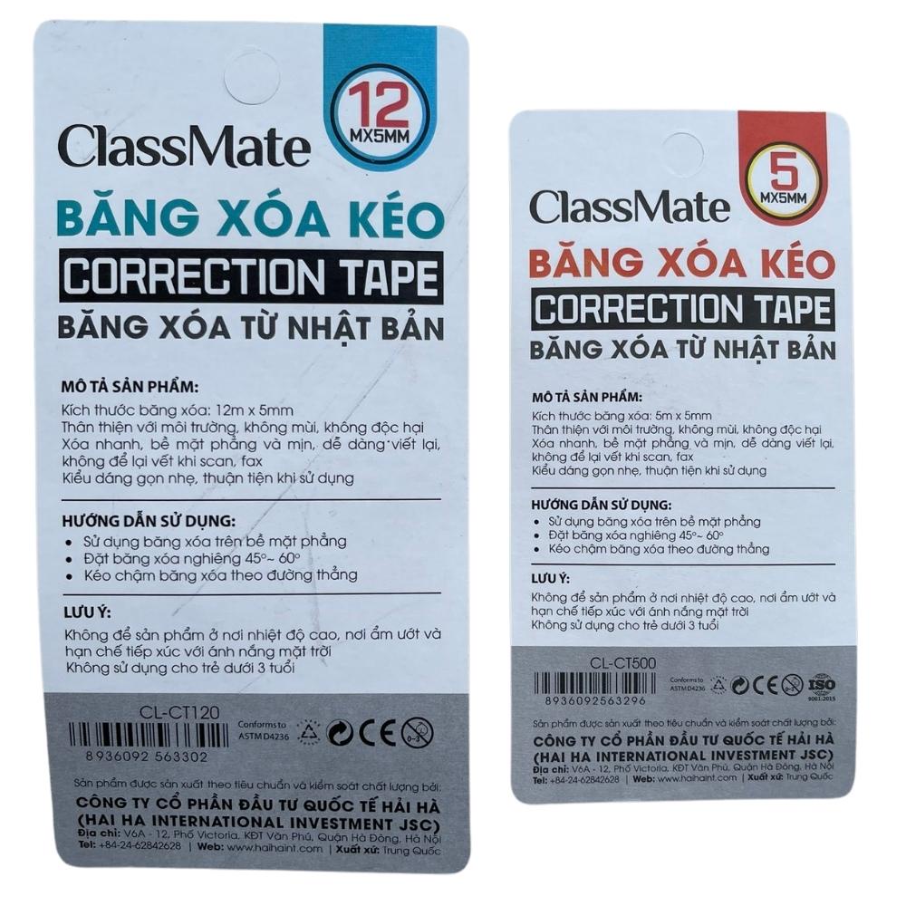 Bút Xóa Băng Kéo CLASSMATE Thiết Kế Nhỏ Gọn CL-CT500 CT120