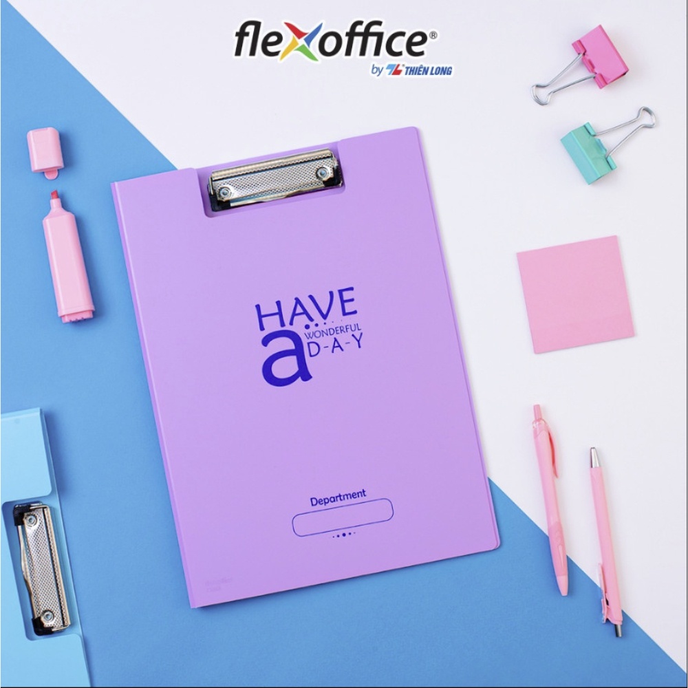 Bìa Trình Ký Kép Màu Pastel Nhựa PP Thiên Long Flexoffice FO-CB03