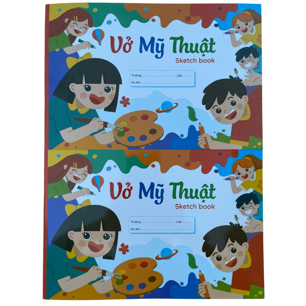 Vở Vẽ Mỹ Thuật Khổ A4 Định Lượng 100gsm, 40 Trang Cả Bìa