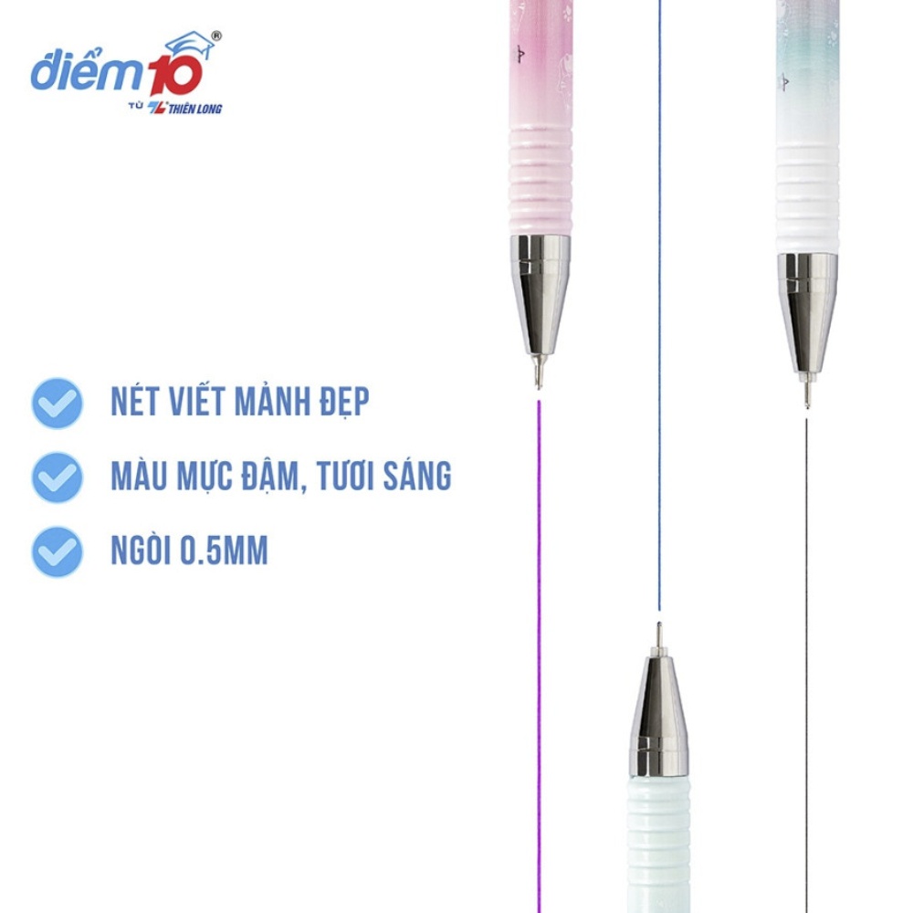 Bút Gel Smooth Flowing Gel Ink Thiên Long Điểm 10 Nét 0.5mm TP-GEL039