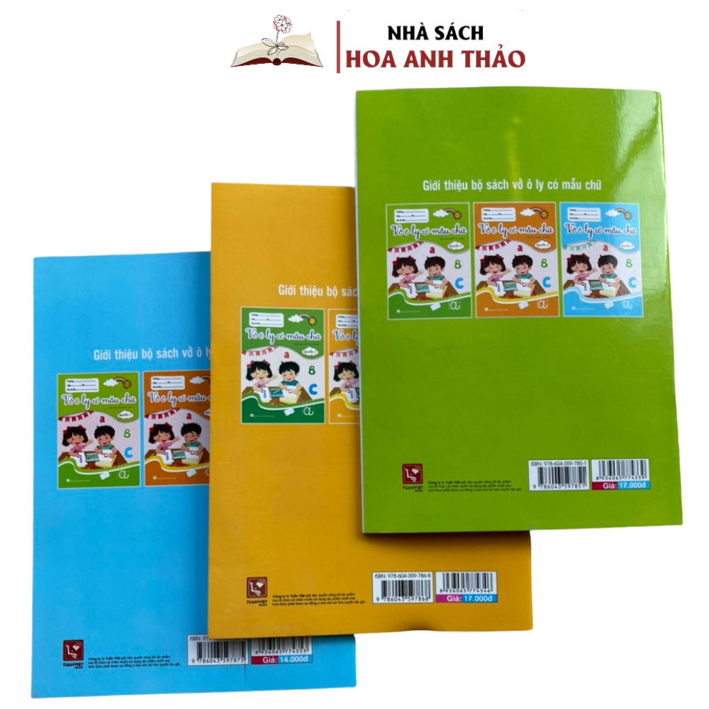 Sách - Vở Ô Ly Có Mẫu Chữ - Bộ 3 Quyển, Dành Cho Trẻ Từ 4 - 6 Tuổi )