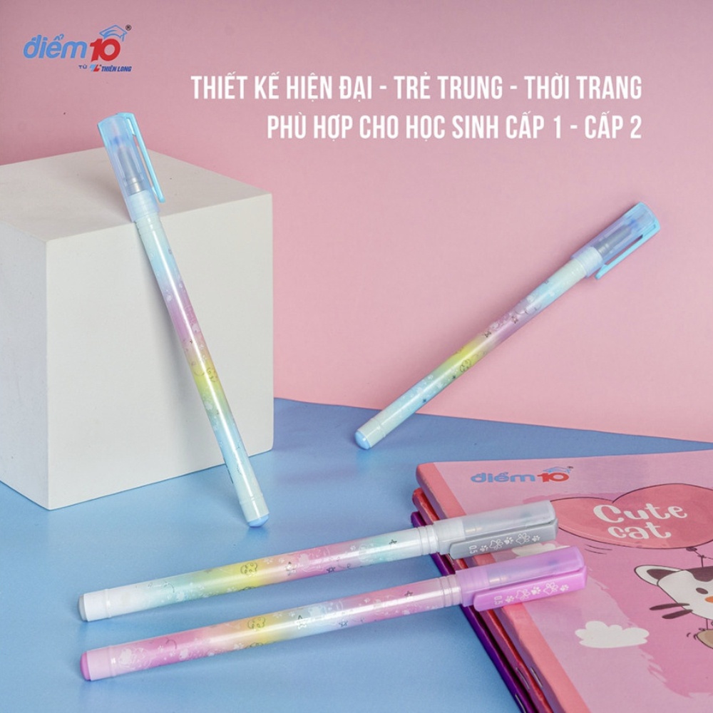 Bút Gel Smooth Flowing Gel Ink Thiên Long Điểm 10 Nét 0.5mm TP-GEL039