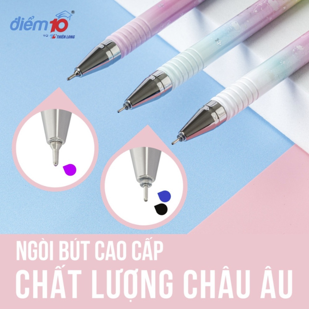 Bút Gel Smooth Flowing Gel Ink Thiên Long Điểm 10 Nét 0.5mm TP-GEL039