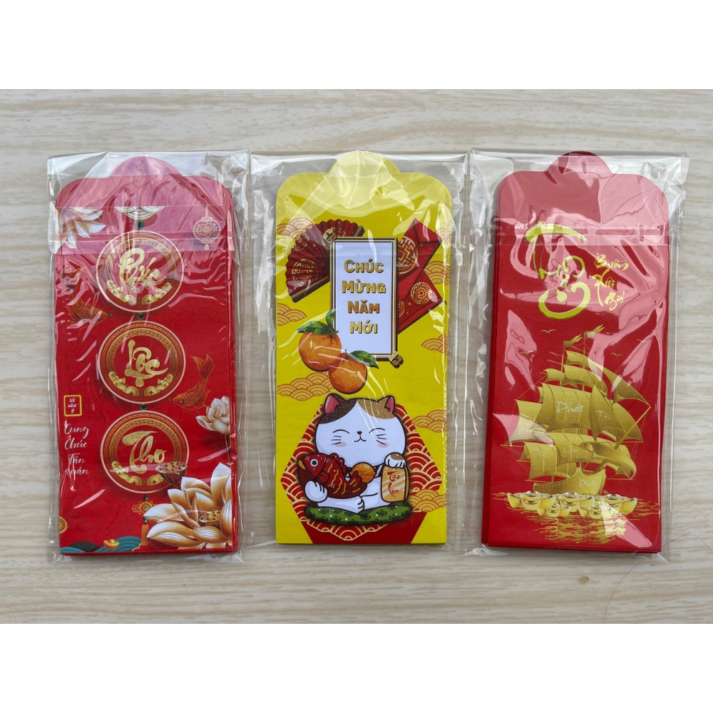 Bao Lì Xì Tết Đẹp Mẫu Truyền Thống - Combo 50 Chiếc ( Hình Giao Ngẫu Nhiên )