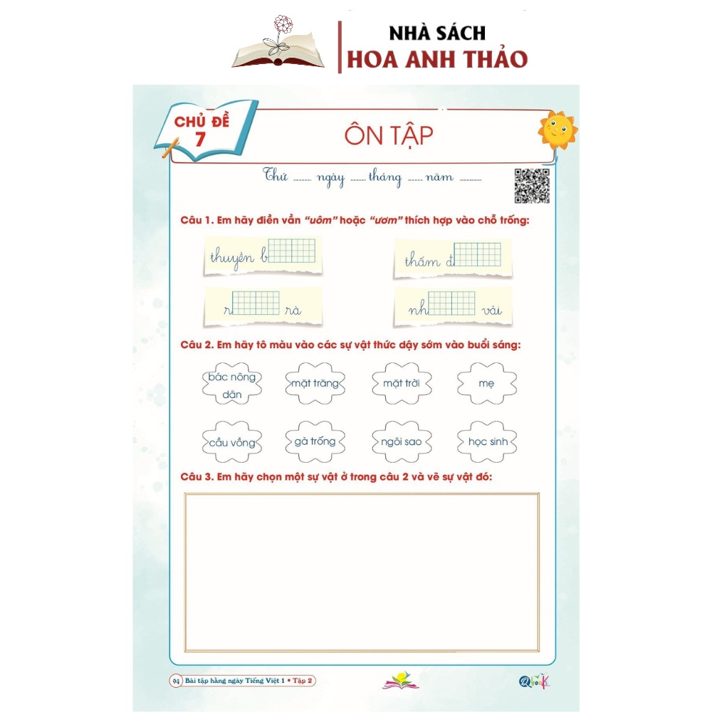 Combo 2 quyển Bài Tập Hàng Ngày Toán Và Tiếng Việt Lớp 1 Bộ Kết Nối Tri Thức Với Cuộc Sống Tập 2