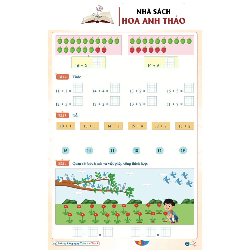 Sách - Combo Bài Tập Hàng Ngày Toán Và Tiếng Việt Lớp 1 - Cánh Diều - Tập 2