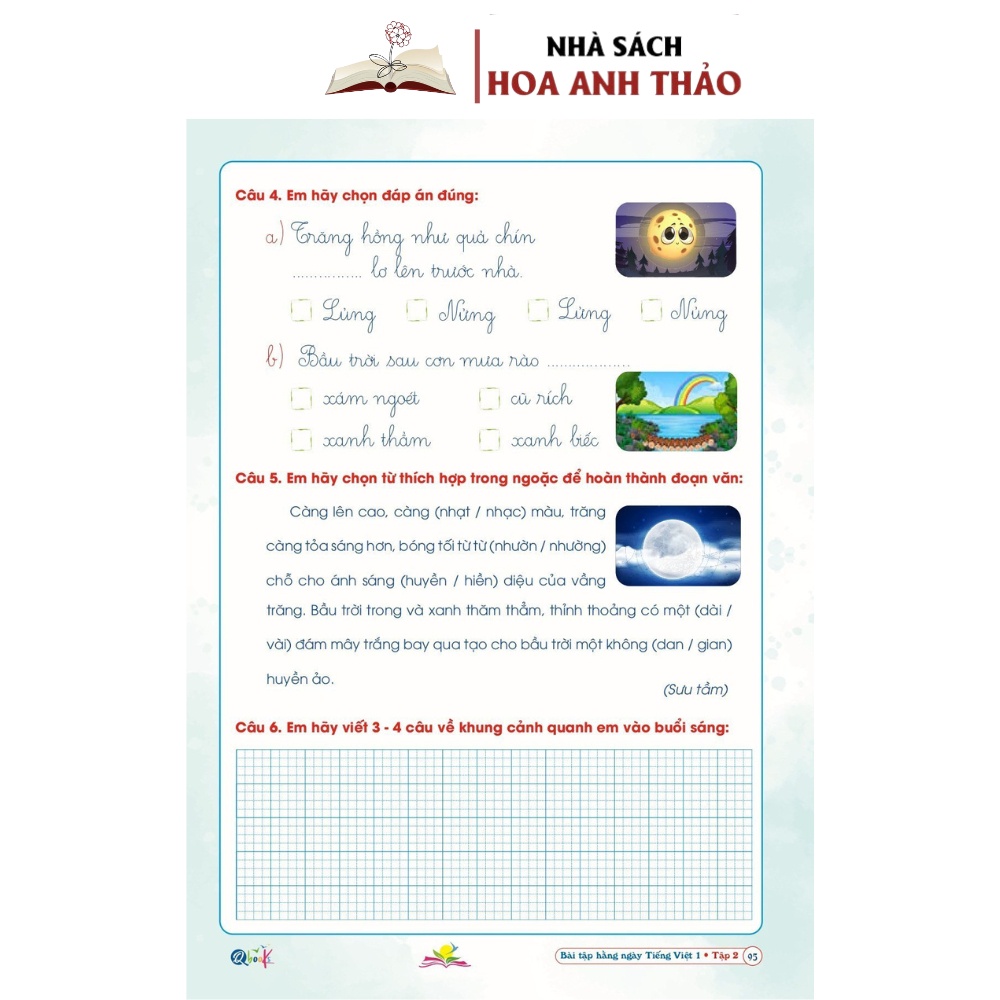 Sách Bài Tập Hàng Ngày Toán Và Tiếng Việt Lớp 1 Bộ Kết Nối Tri Thức Với Cuộc Sống Tập 2