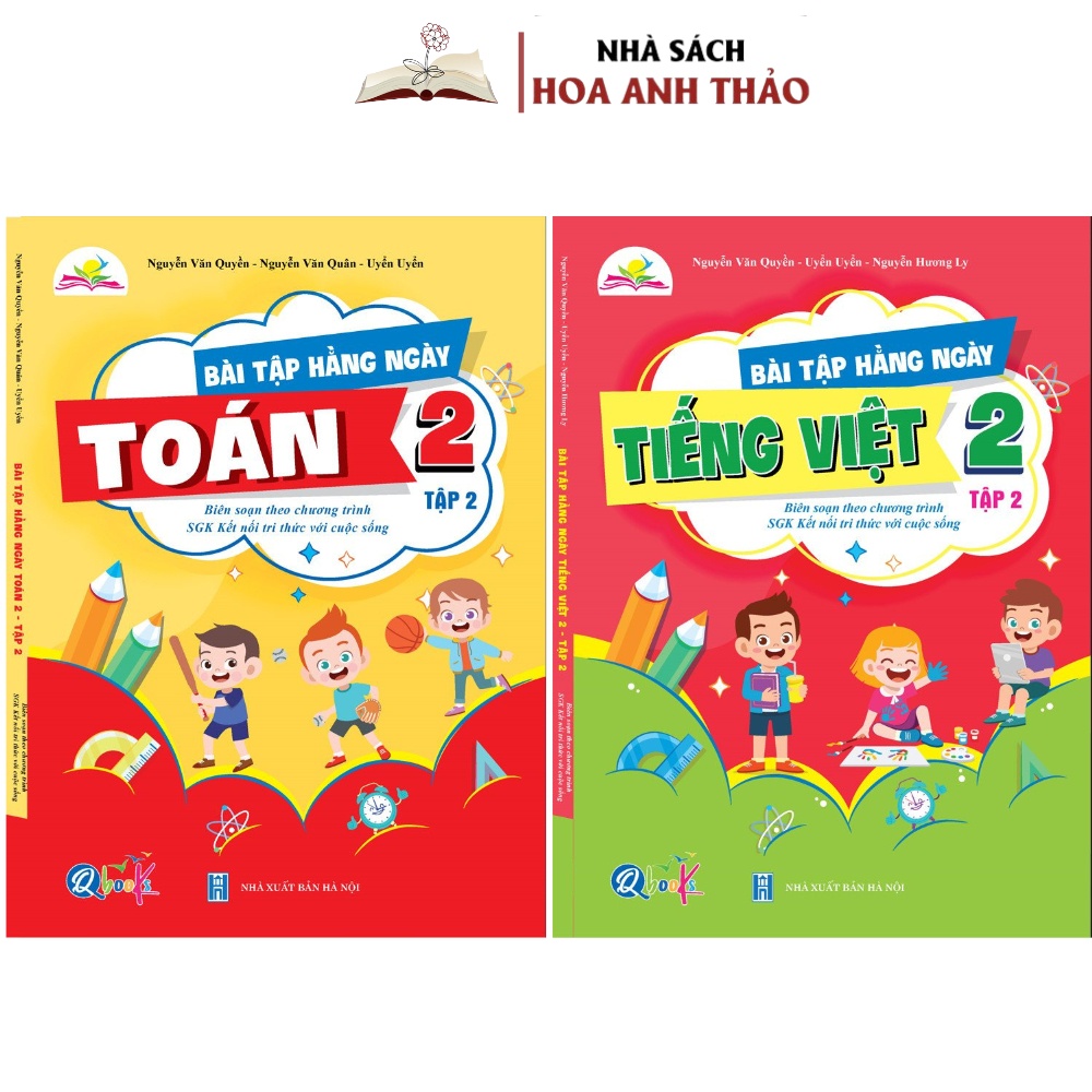 Combo 2 quyển Bài Tập Hàng Ngày Toán Và Tiếng Việt Lớp 2 Bộ Kết Nối Tri Thức Cuộc Sống Tập 2