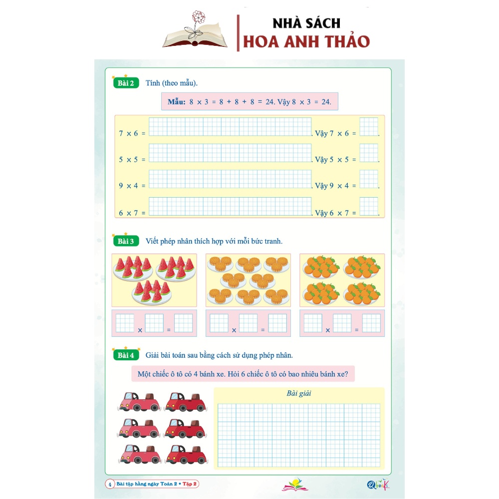 Combo 2 quyển Bài Tập Hàng Ngày Toán Và Tiếng Việt Lớp 2 Bộ Kết Nối Tri Thức Cuộc Sống Tập 2