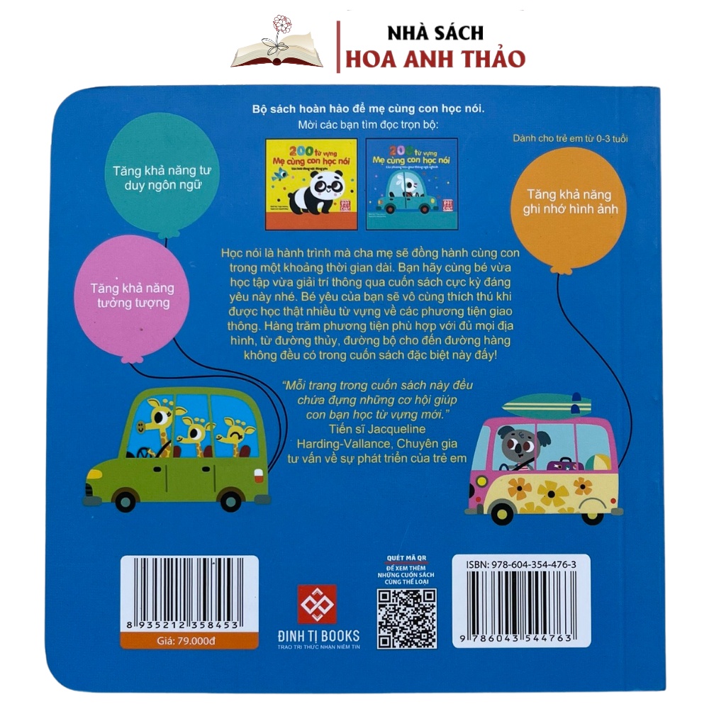 Sách - 200 Từ Vựng Mẹ Cùng Con Học nói