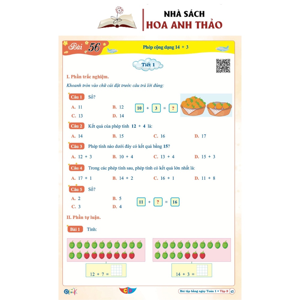 Sách - Combo Bài Tập Hàng Ngày Toán Và Tiếng Việt Lớp 1 - Cánh Diều - Tập 2