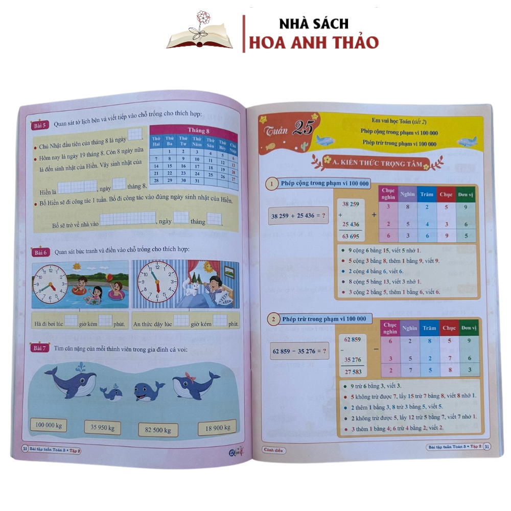Sách - Combo Bài Tập Tuần Và Đề Kiểm Tra Toán - Tiếng Việt Lớp 3 Cánh Diều Học Kì 2