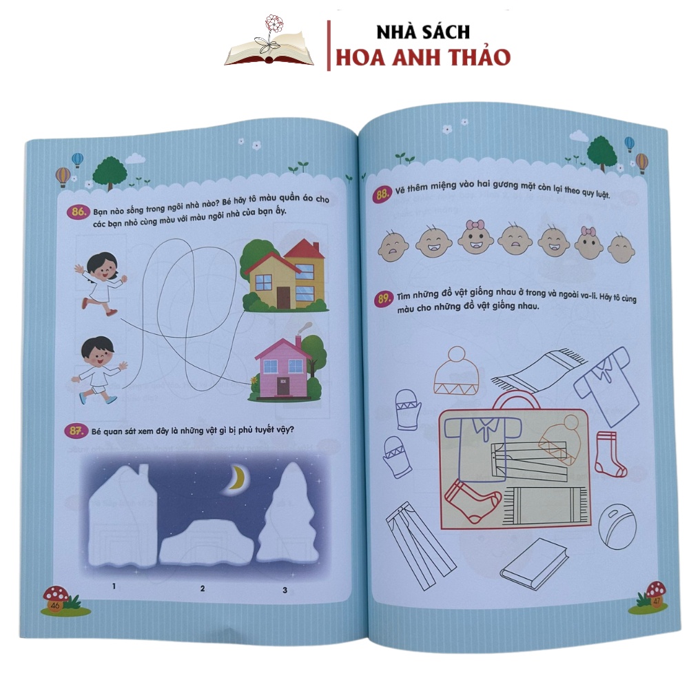 Sách - Trò Chơi Toán Học Rèn Luyện Tư Duy 3 - 6 Tuổi ( Bộ 2 Quyển )