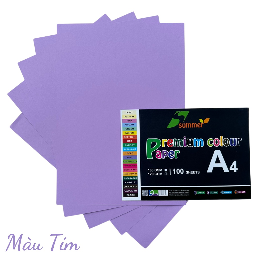 Giấy Bìa Màu A4