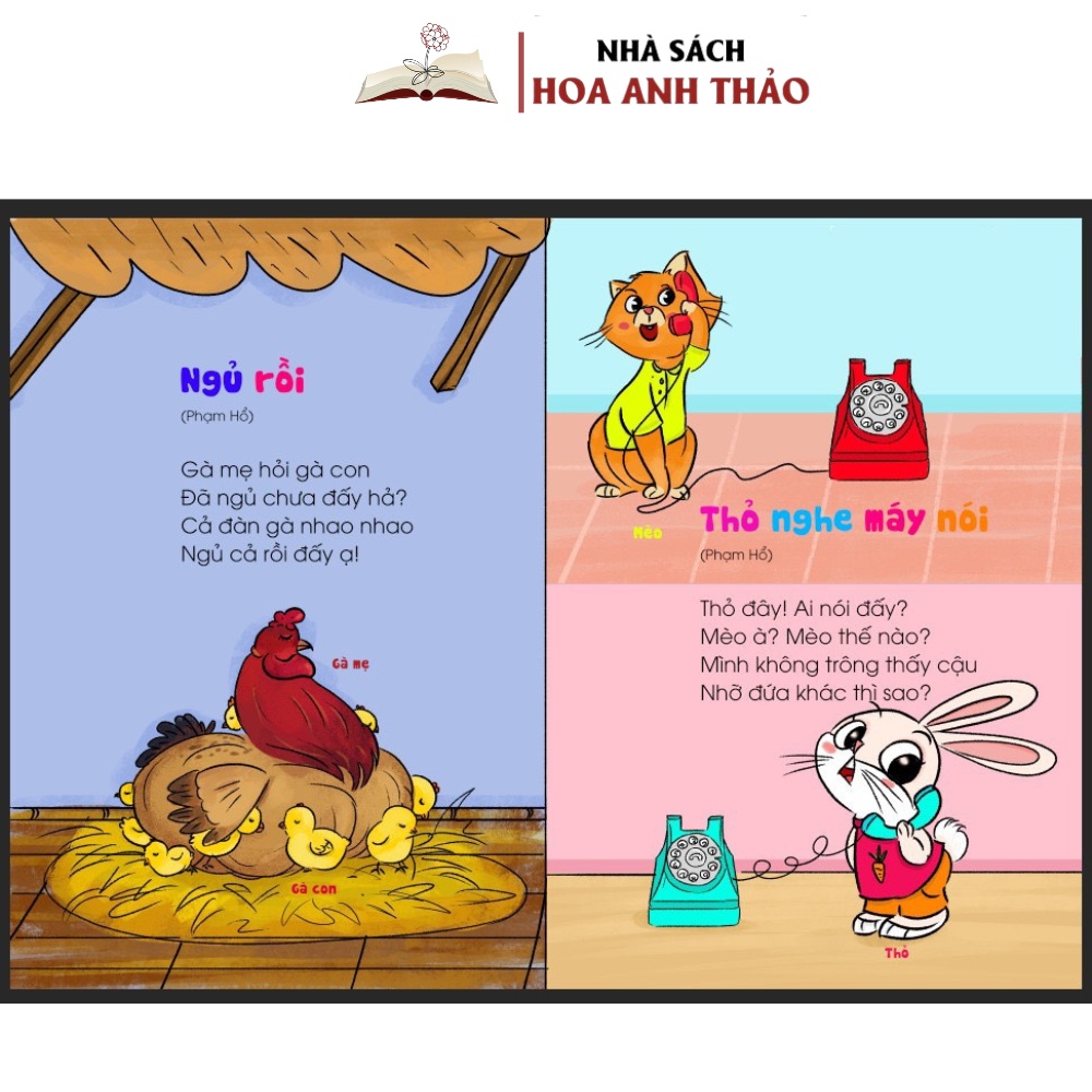 Sách - Thơ Cho Bé Học Nói - Giúp Bé Phát Triển Ngôn Ngữ Và Giao Tiếp - Phát Triển IQ, EQ