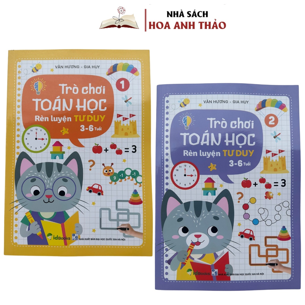 Sách - Trò Chơi Toán Học Rèn Luyện Tư Duy 3 - 6 Tuổi ( Bộ 2 Quyển )