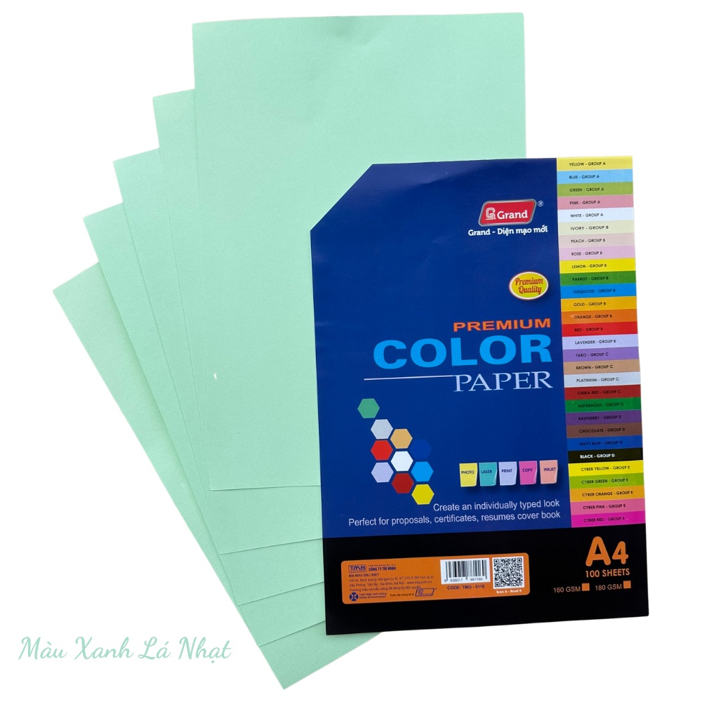 Giấy Bìa Màu A4